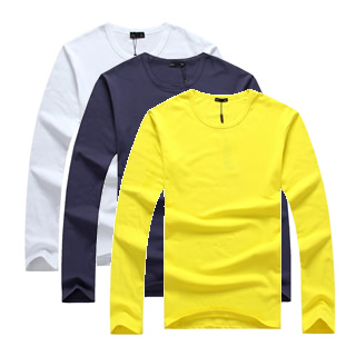 圓領長袖t恤衫印制