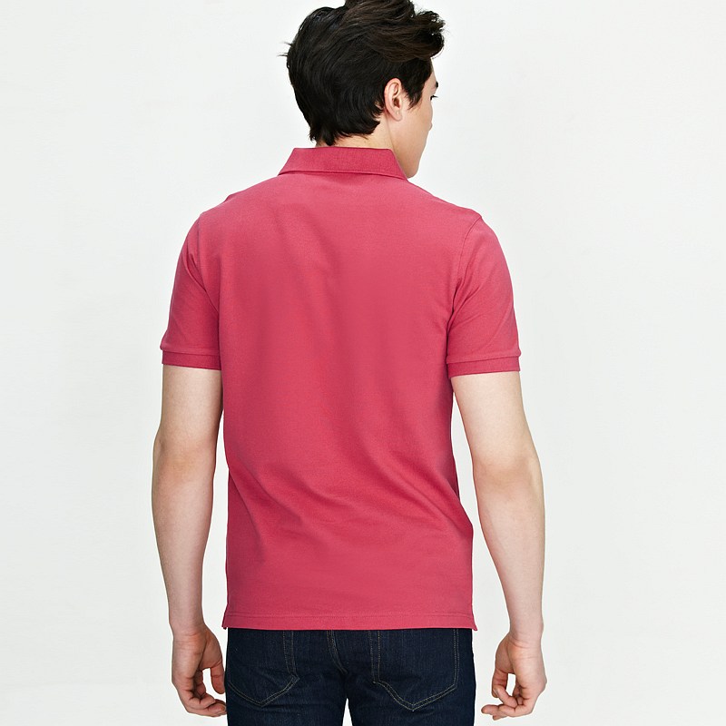 西瓜紅色翻領POLO衫