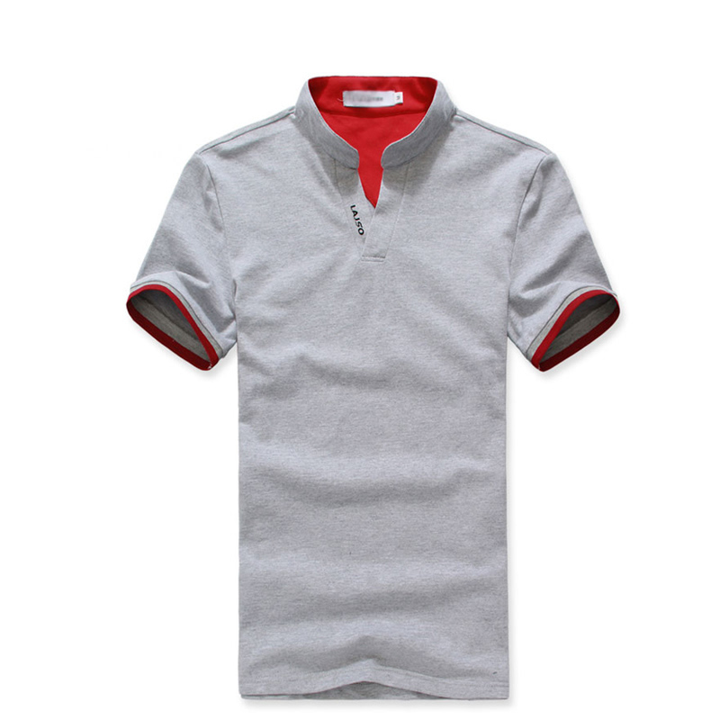 時尚V領男士T恤衫