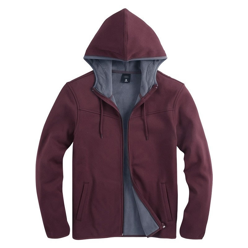 棕色連帽開衫衛衣