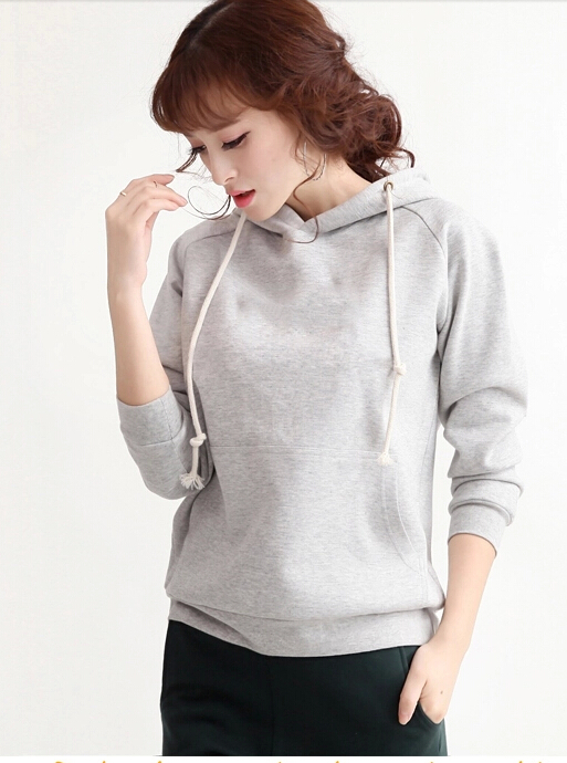 時尚灰色女士衛衣