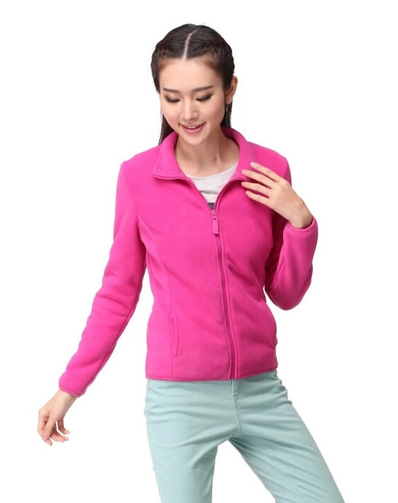 時尚玫紅色開衫衛衣