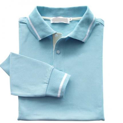 純棉長袖時尚polo衫