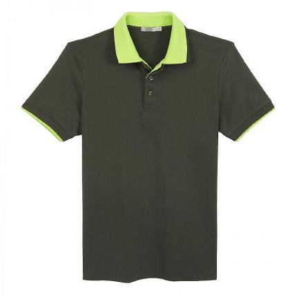 紅色有領時尚T恤衫