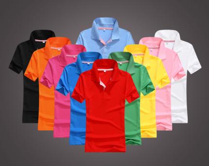 男女門襟格子布撞色款式，時(shí)尚POLO衫定制生產(chǎn)