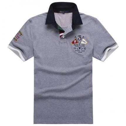 花灰色男士短袖棉質T恤衫 時尚流行款式訂制