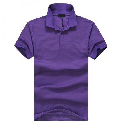 紫色男款經典POLO衫加工制作 提供刺繡LOGO