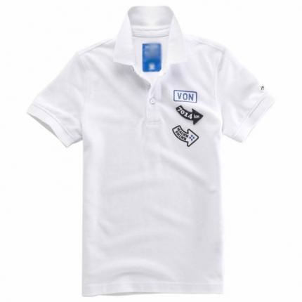 男士翻領短袖T恤衫印花圖案定制設計