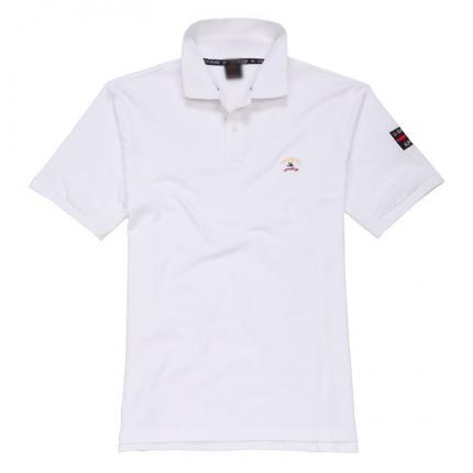 白色男士翻領短袖夏款POLO衫加工制作