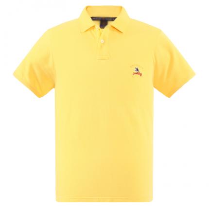黃色經典POLO衫公司團體定制加工