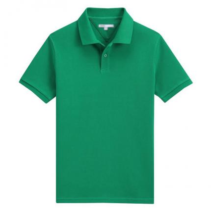 【定制】綠色商務POLO衫男士經典款純棉訂制