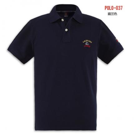 【定制】寶藍色商務POLO衫男士經典款式純棉訂制