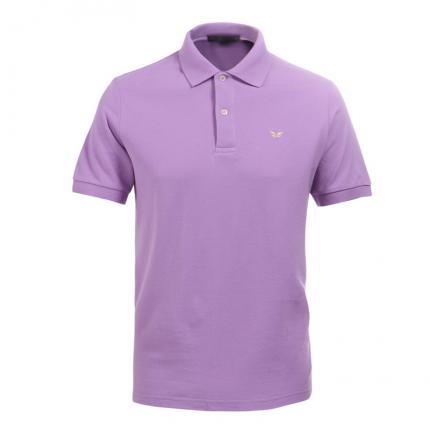 【定制】紫色男款短袖T恤衫制作 企業LOGO印制