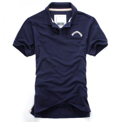 【定制】寶藍色時尚修身T恤衫款式 男款短袖設計