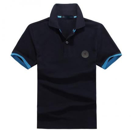 【定制】黑色時尚男款T恤衫 男士修身款型設計