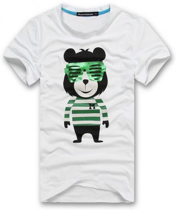 【定制】可愛印花圖案時(shí)尚圓領(lǐng)T恤衫