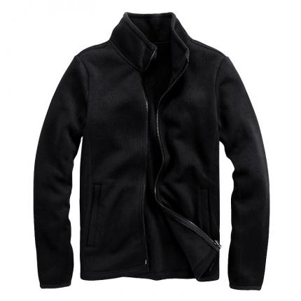 黑色經典開衫衛衣