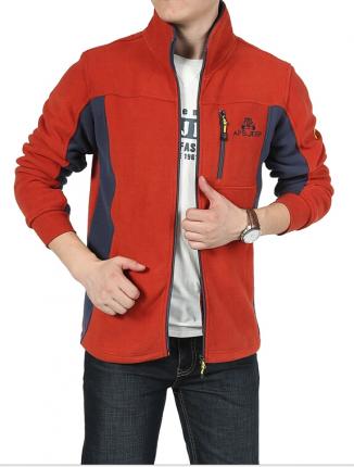 撞色時尚男士開衫衛衣