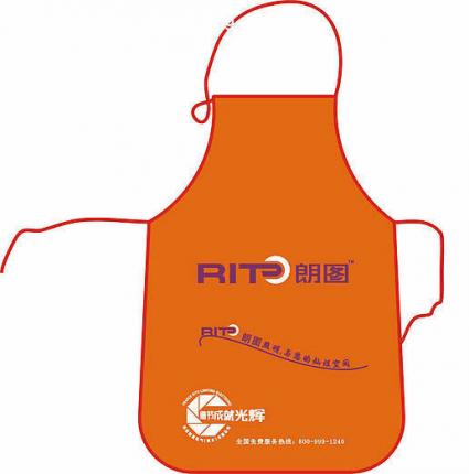 棉質圍裙款式定制，印制廣告詞