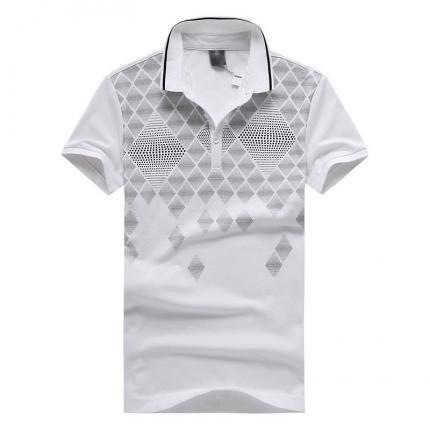 時尚印花翻領T恤衫