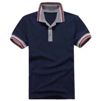 寶藍(lán)色棉質(zhì)POLO衫制作